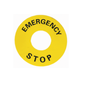 ESL 22MM EMERGENCY STOP LABEL- MCE