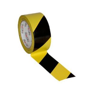 DANGER TAPE DEMARCATION YELLOW/ BLACK CHEVRON  - Tape
