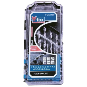 FOX0180 13PCS DRILLS METAL SET 1.5-6.5MM  - Groz
