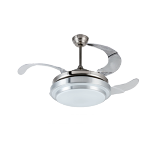HJ-050 RETRACTABLE CEILING FAN LIGHT 48W SILVER- Huayi