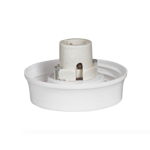 6 INCH F/GLASS GALLERY+PORCELAIN B22 L/H  - lampholder