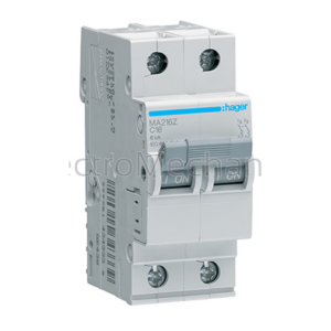 MA220Z 20A 2P 6KA C-CURVE MCB - Hager