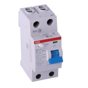 F202 63A 2P 6KA E/LEAKAGE NO O/L  - ABB