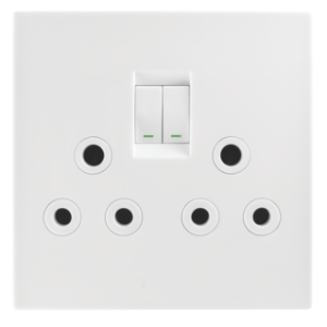 15222/601 TPZ DUO SKT 16A ON YK+CP 4x4WH  - Crabtree