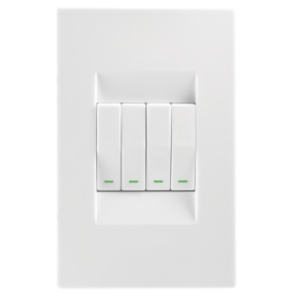 15142/601 TPZ SW 4L 2W ON YK+CP 4X2 WHT  - Crabtree