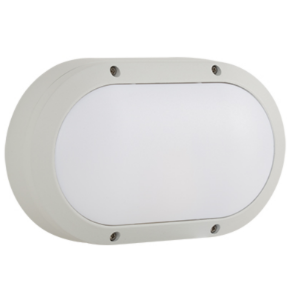 BHY3022L BULKHEAD LARGE E27 WHITE OVAL PLAIN - Superlume
