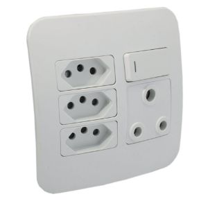 VG25WTC 1XRSA+3 EURO SW SOCKET 4X4 WHT - Veti1