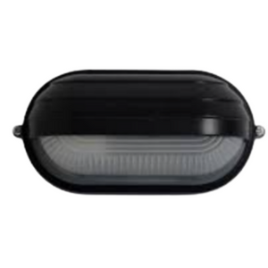 100W OVAL BULKHEAD EYELID-BLACK - NAZ