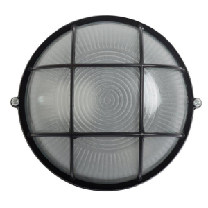 100W RND BULKHEAD GRID-BLACK  - NAZ