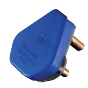 1054BLU 16A 3 PIN DED PLUG TOP BLUE  - Crabtree