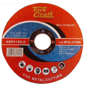115MM STELL CUTTING DISK MTL & SS 2.5MM ABR115S-9 - Torkcraft